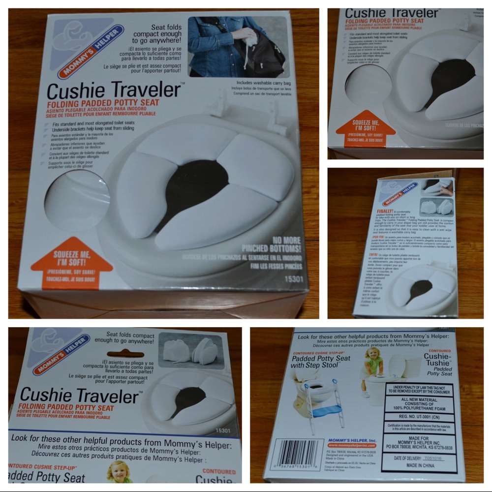 Cushie Traveler folding travel potty seat - NEW